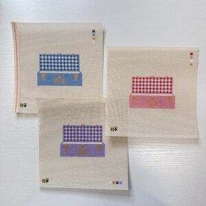 Gingham Needlepoint Trunk